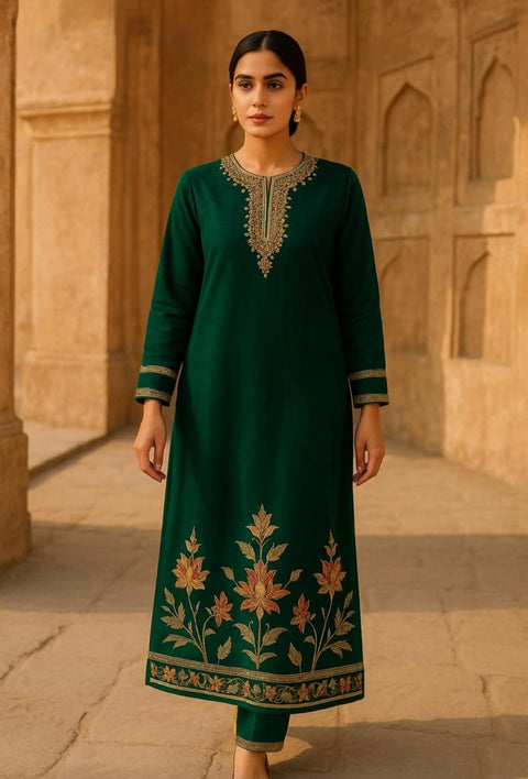 Shahi Malbusat Hand-Painted Lawn 3-Piece Suit